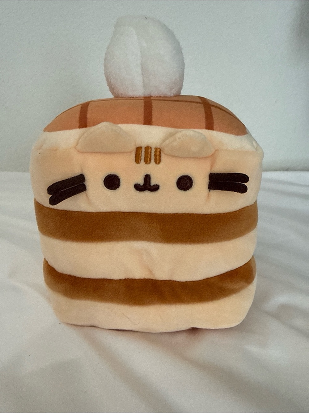 Pusheen Cat Pancake Stack Pet Toy - Cream & Brown